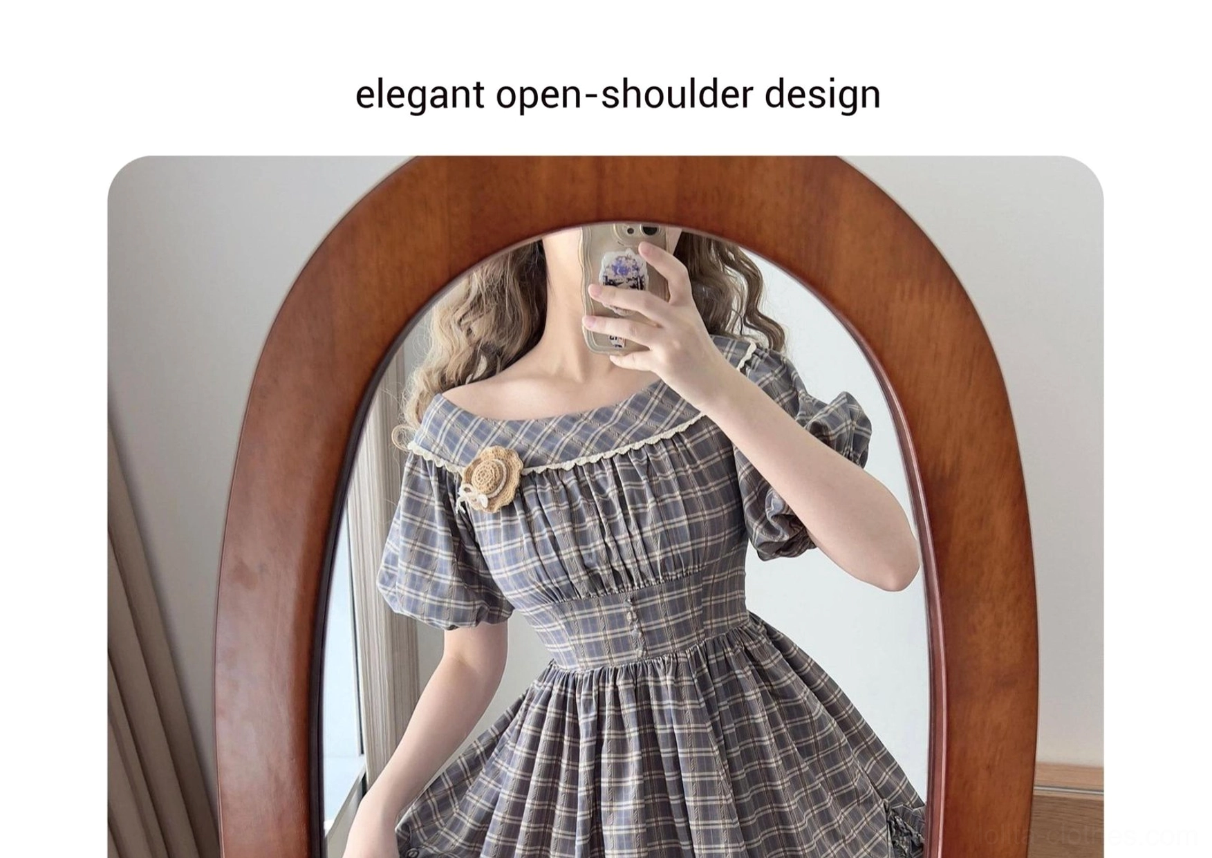 Lolita OP dress size S worn by model height 175cm showing actual fit and proportions on body