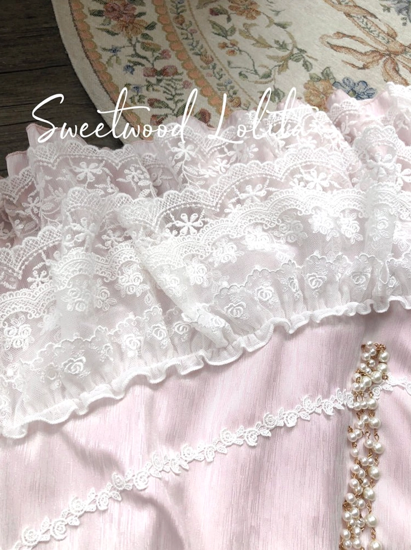 French Lolita one-piece dress showing product photography from multiple angles for detailed inspection