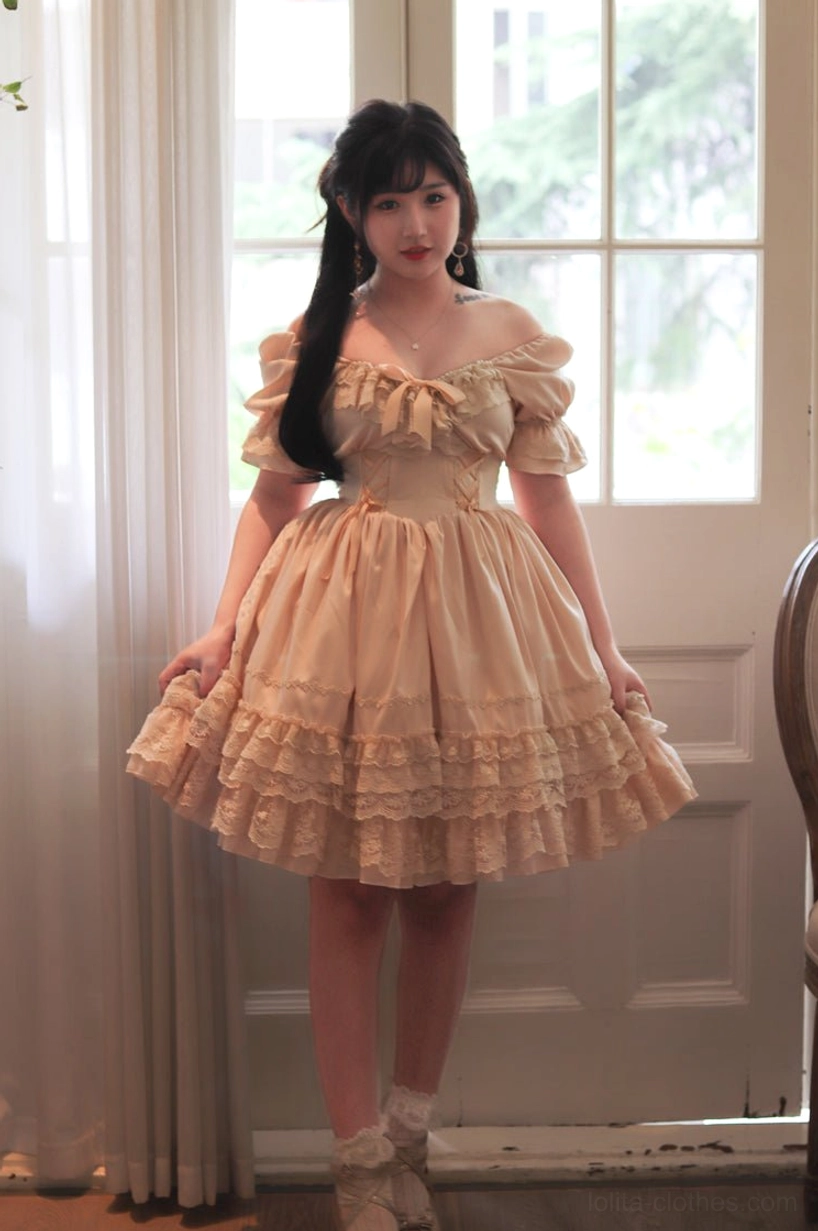 French Lolita one-piece dress showing product code LOL-DRE-561 identification information display