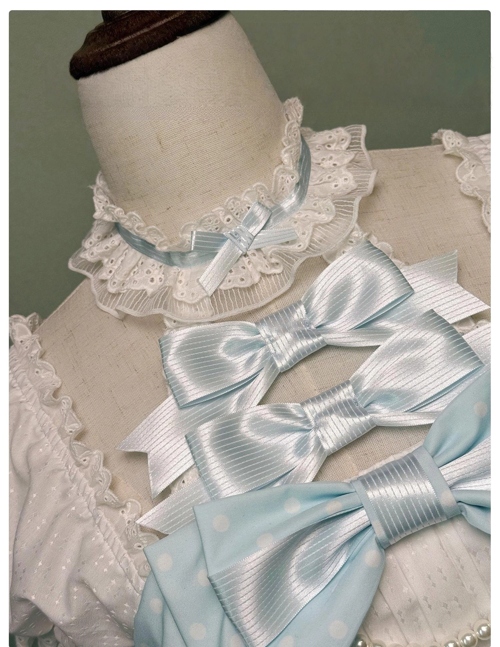 Old School Lolita OP dress size guide visual showing XS to 2XL length measurements comparison