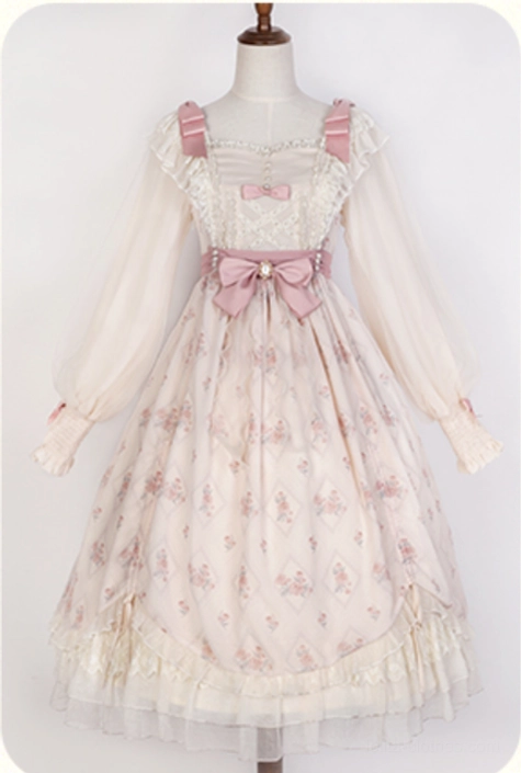 Lolita OP dress styling guide coordinate pairing recommendations Mary Jane shoes stockings headdress accessories complete outfit assembly