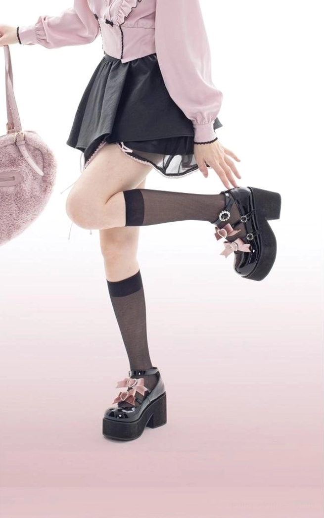 Lolita platform heel shoes size range display multiple sizes 38 39 40 41 fit guide comparison visual