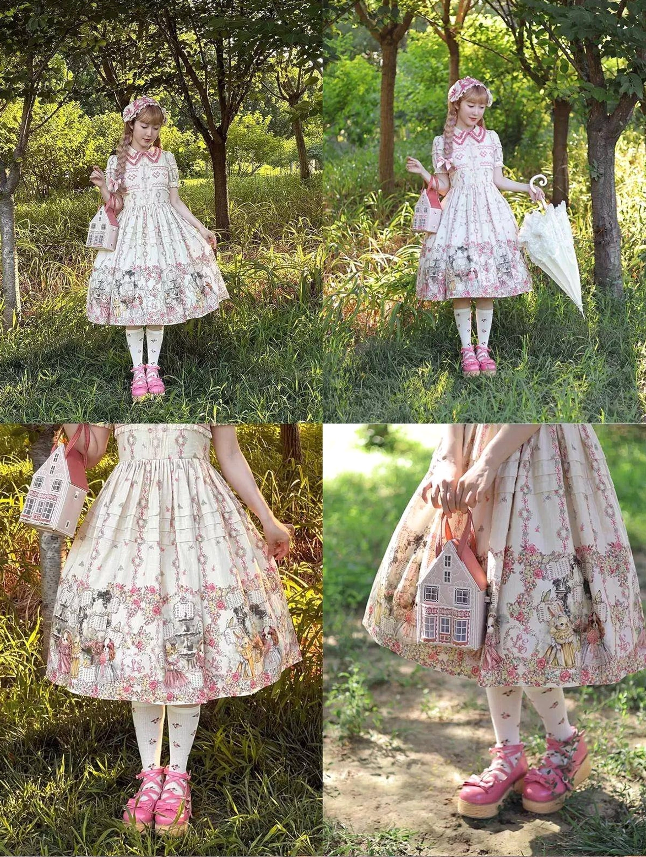 Sweet lolita platform mary jane shoes detail product shot close up bow cross strap buckle mechanism adjustable instep ankle snap button secure fit engineering