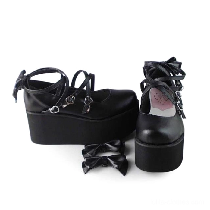 Lolita platform shoes pre-order notice 15-day shipping information with processing timeline, weekend holiday exclusions, and single pair product specifications