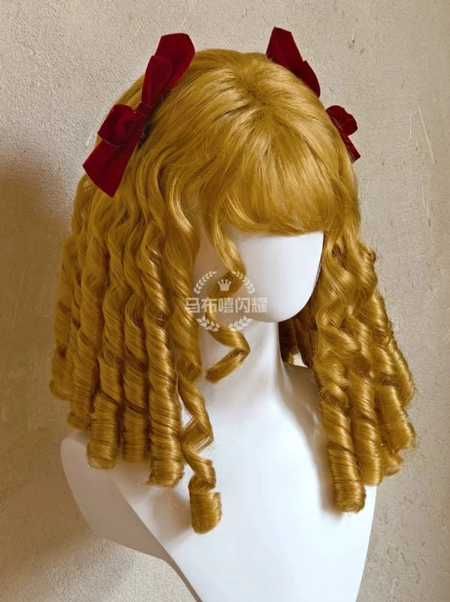 Lolita roman roll wig size guide dimensions inches centimeters small medium large wigs