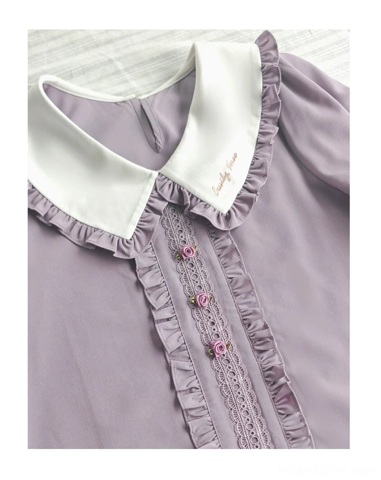 Classic lolita salopette dress color palette options purple green beige white
