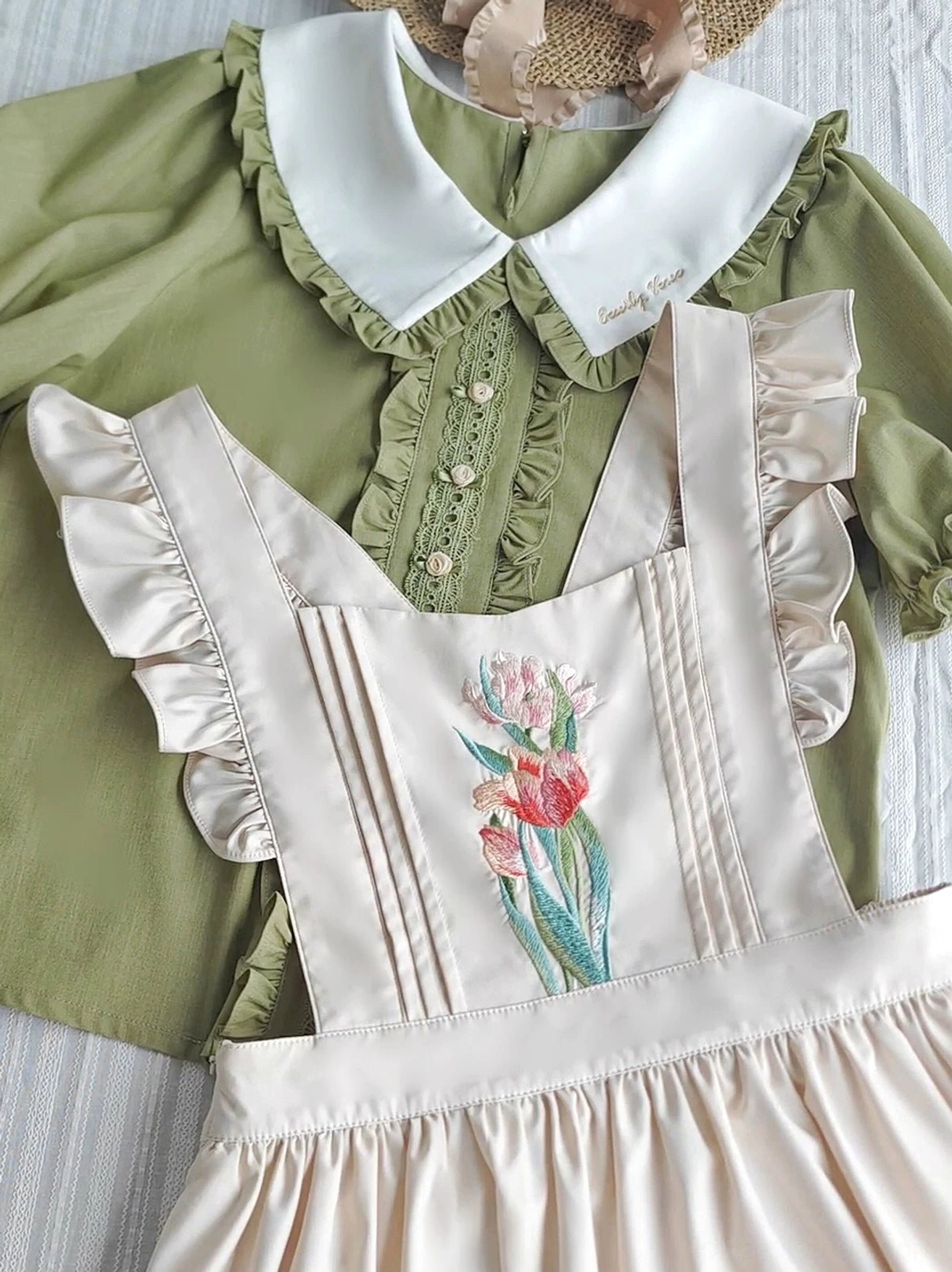 Tulip embroidery lolita dress storage care hanging preservation tips