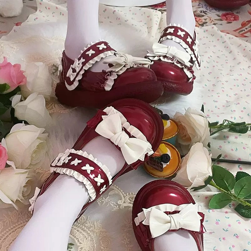 Comprehensive Lolita shoes styling guide photography showing multiple coordinate examples, color combinations and thematic styling approaches for different occasions
