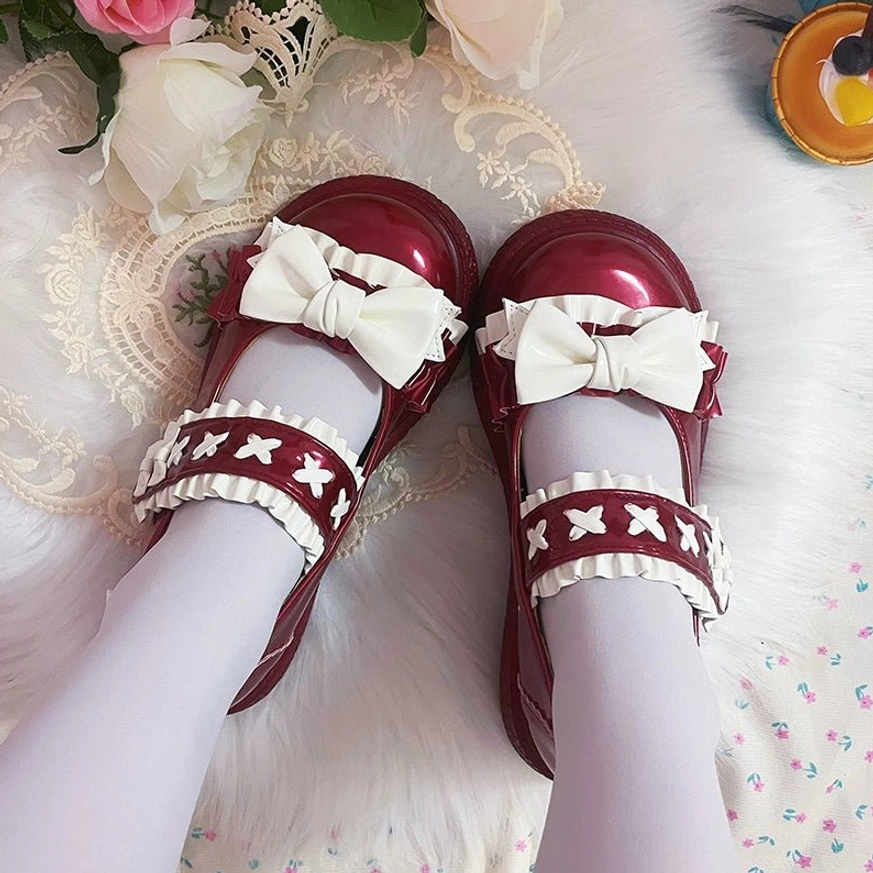 Lolita shoes worn in authentic Japanese Lolita fashion event setting, documented with cultural context and community styling within subculture celebration