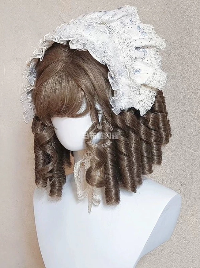 Lolita wig handcrafted construction details sideburns natural asymmetry quality synthetic fiber