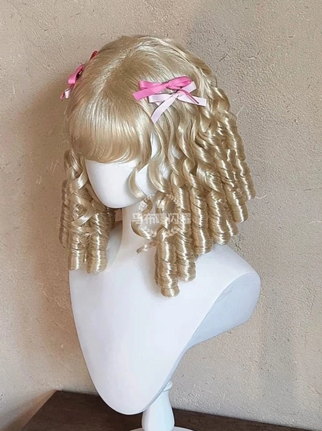 Lolita wig layered air bangs restoration gentle brushing fluffy appearance curls maintenance