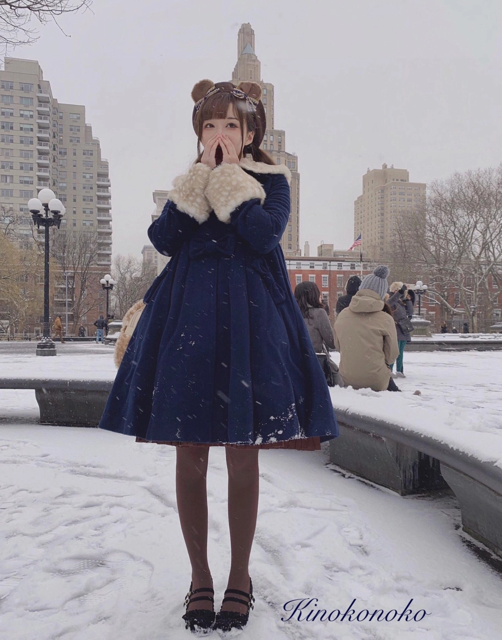 Lolita winter coat A-line silhouette flattering fit comfortable layering design philosophy