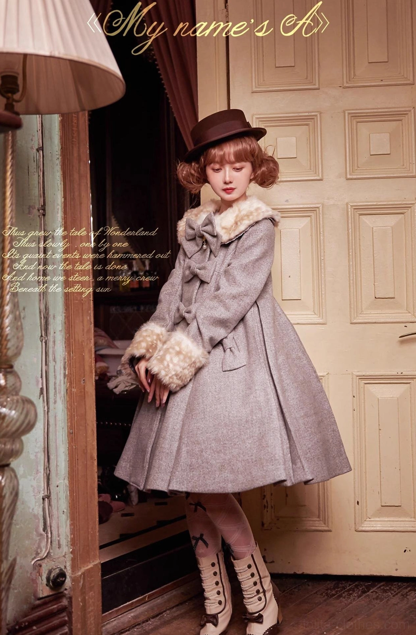 Winter lolita overcoat care instructions hand wash spot clean air dry maintenance guide