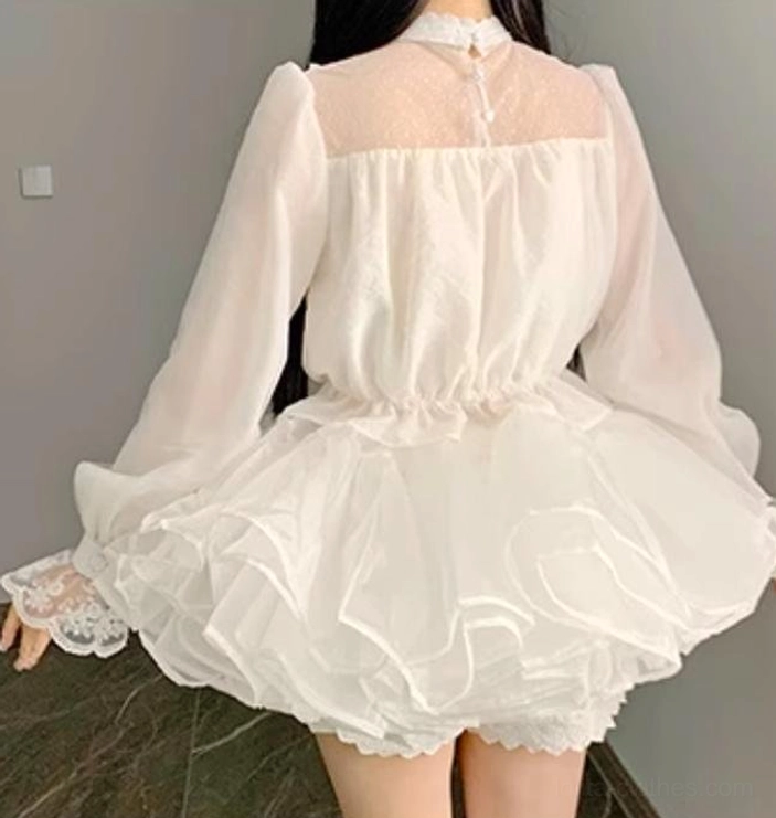 Love Poem lolita blouse back button closure detail rose button vintage-inspired design