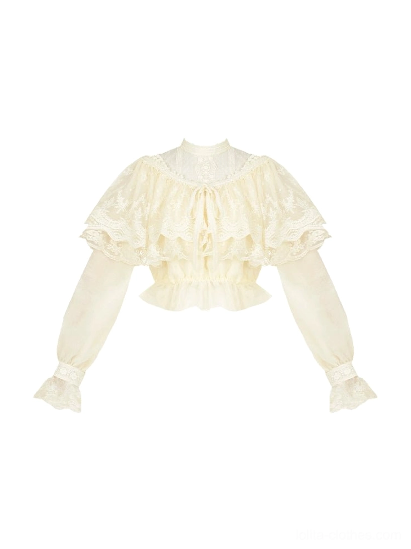 Love Poem lolita blouse waist detail cinched waist design adjustable range
