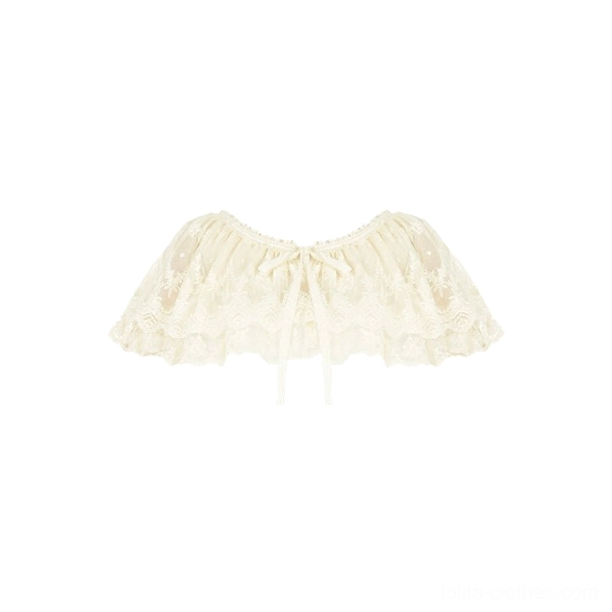 Love Poem lolita blouse hemline ruffle detail layered ruffle construction