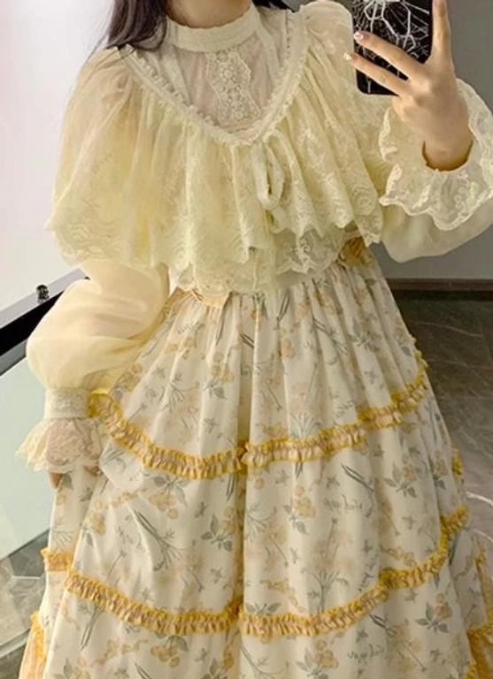 Love Poem lolita shawl styling method one way to wear coordinate flat lay