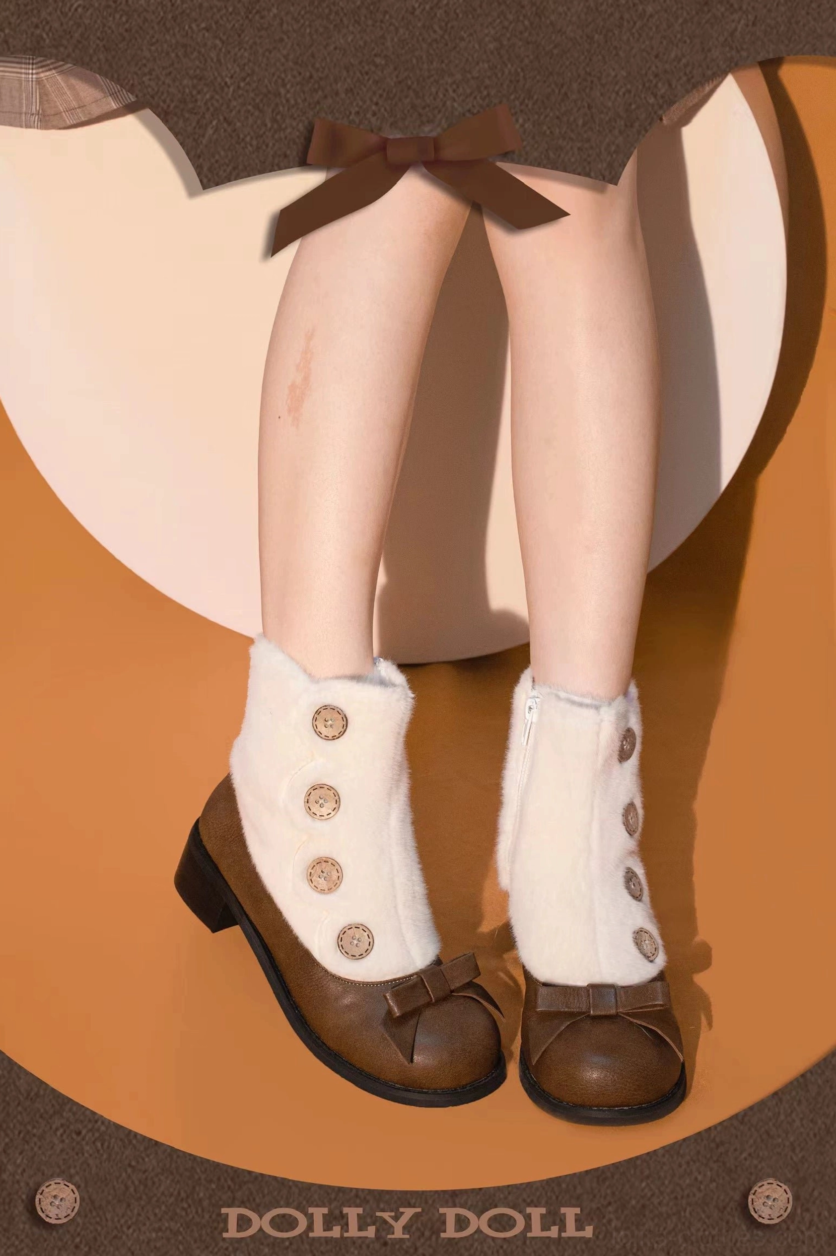 Low heel version lolita boots 4cm heel height practical everyday wear lolita fashion footwear