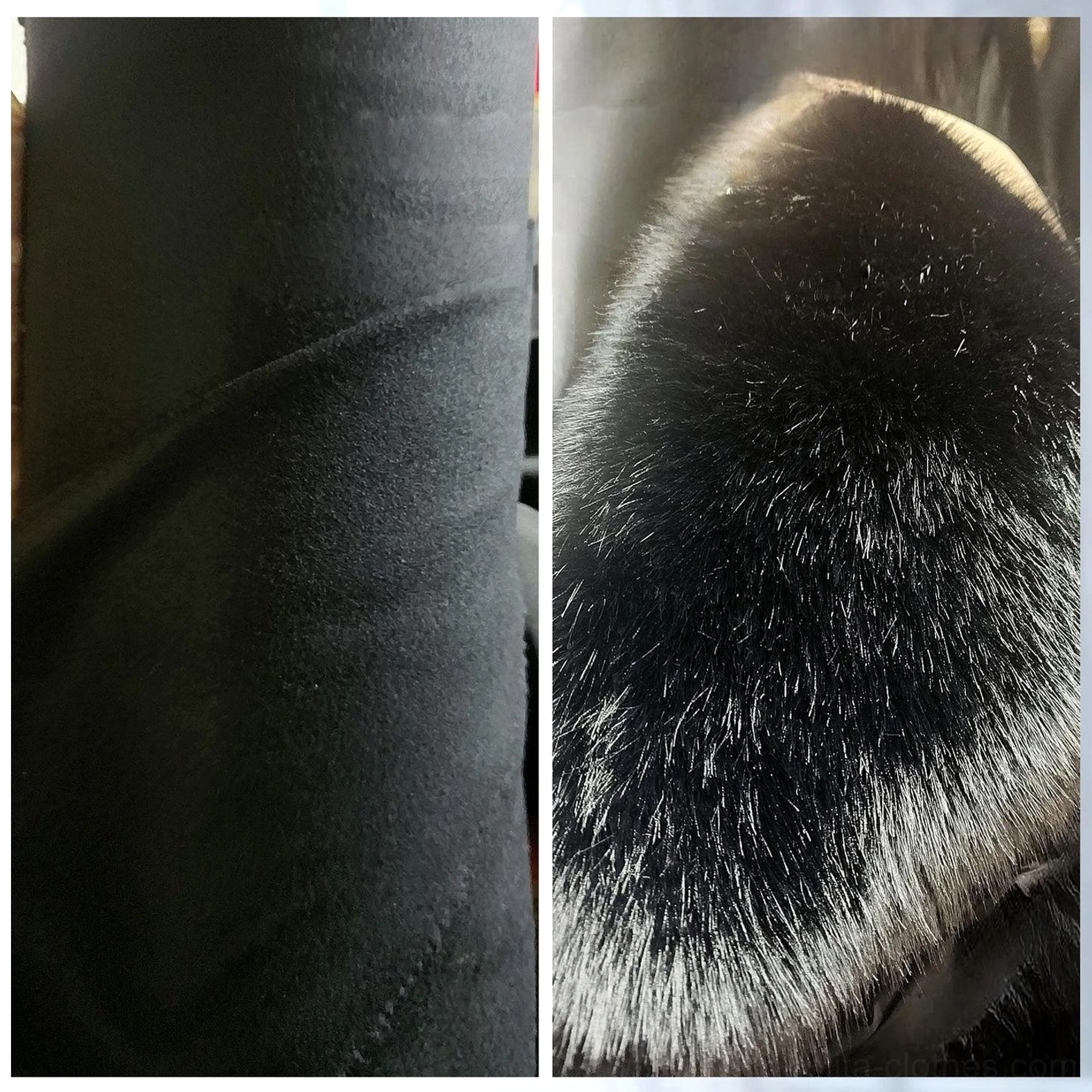 Madeleine wool Lolita coat fabric texture composite detail smooth premium wool material black faux fur trim gradient