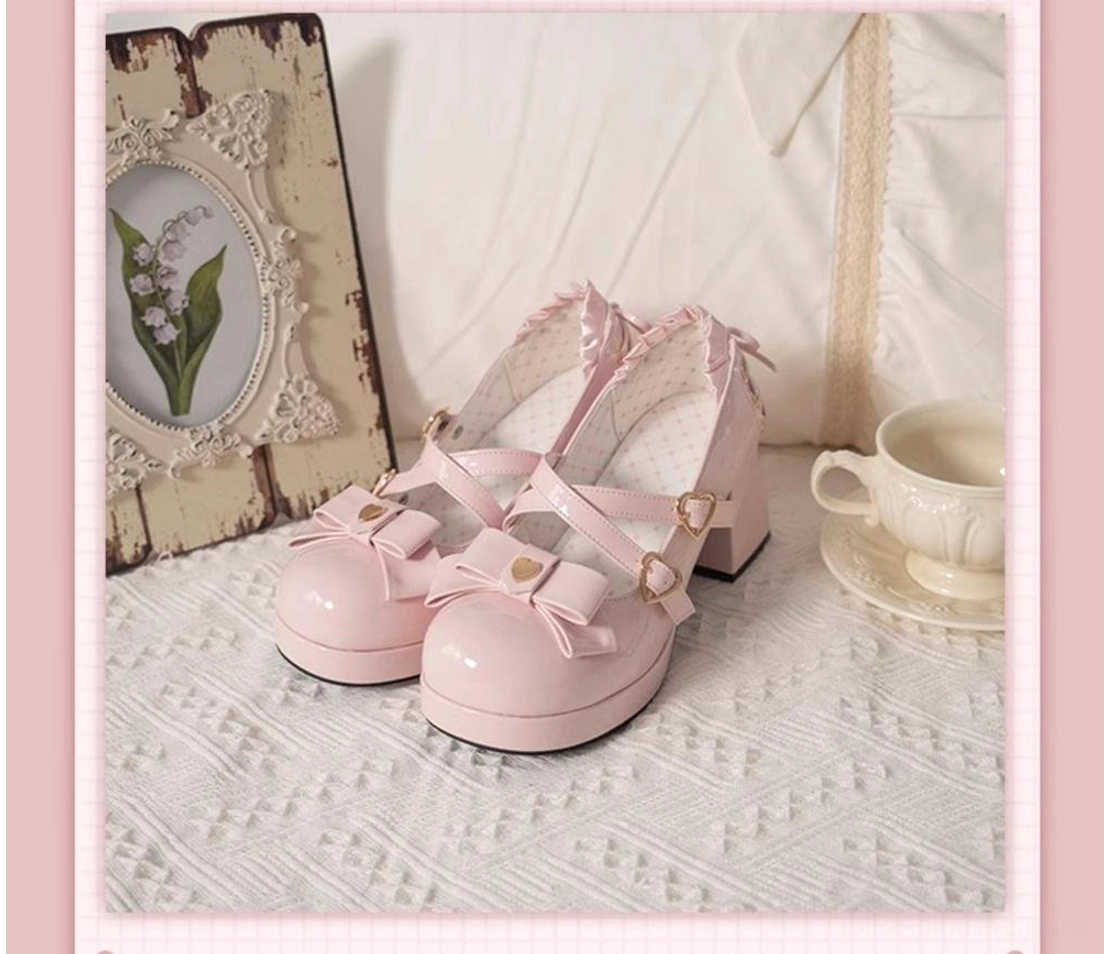 milk-tea-brown-sweet-lolita-heels-diagonal-view-dual-front-bows-patent-finish