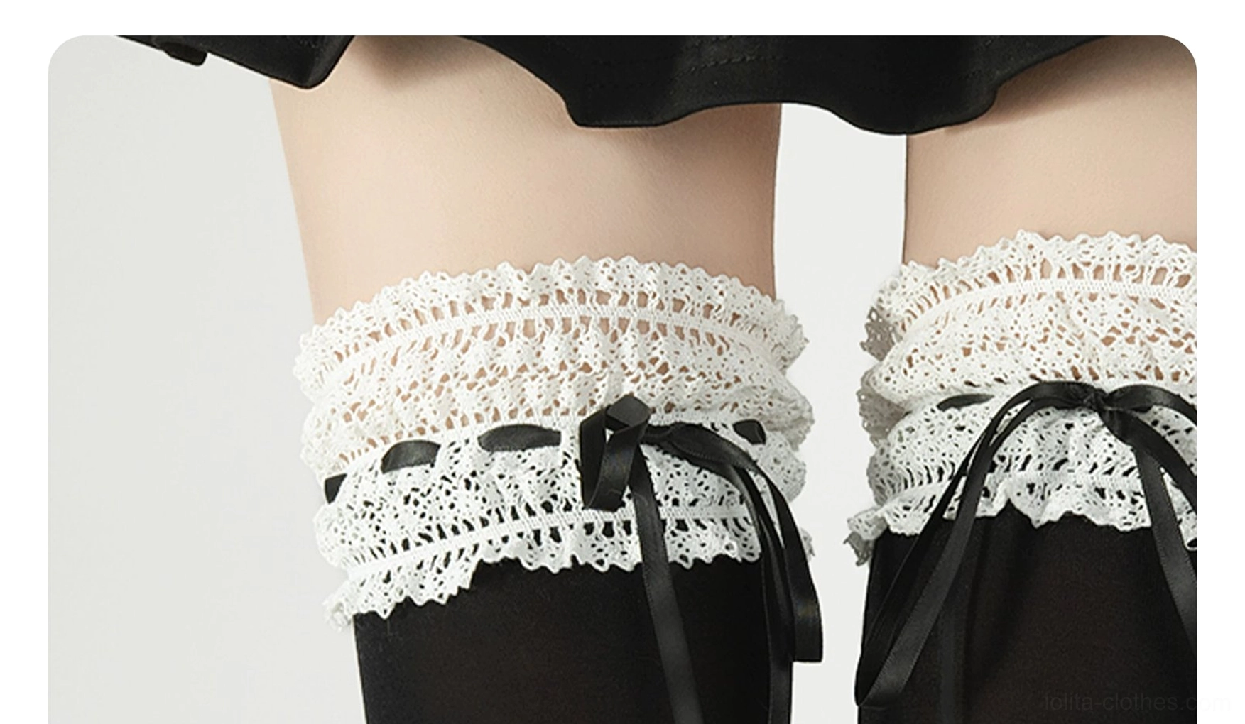 Milky white classic lolita ruffle socks paired with pastel sweet lolita dress platform shoes cute accessories