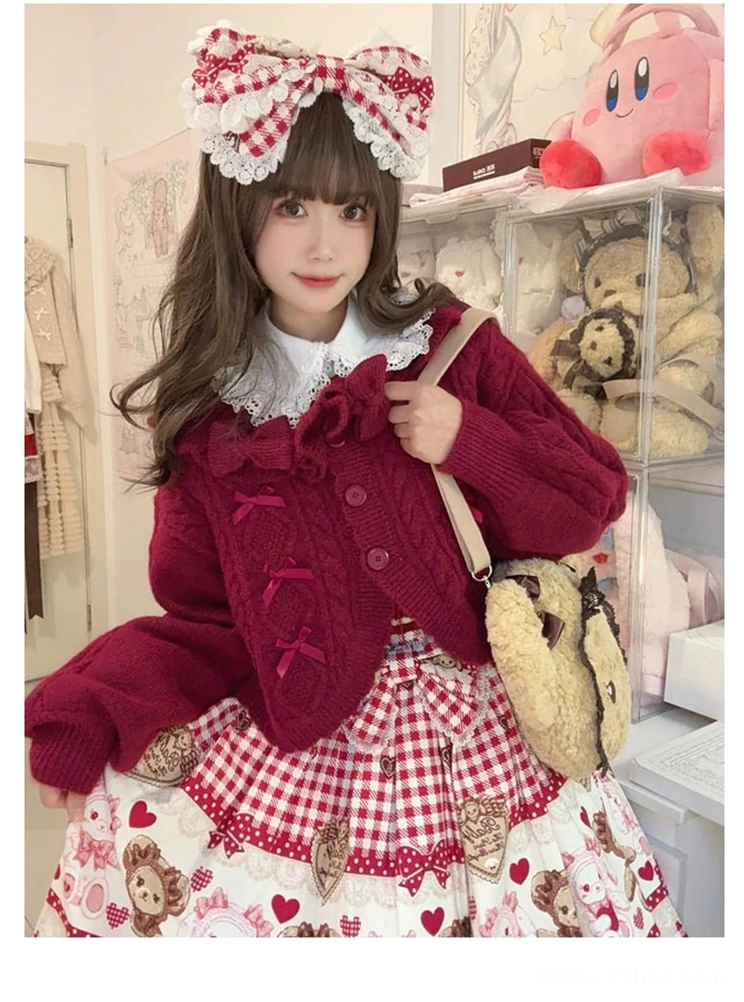 Milky White Ruffle Cardigan Sweet Lolita Photoshoot Styling Fairy-Tale Aesthetic Complete Coordinate