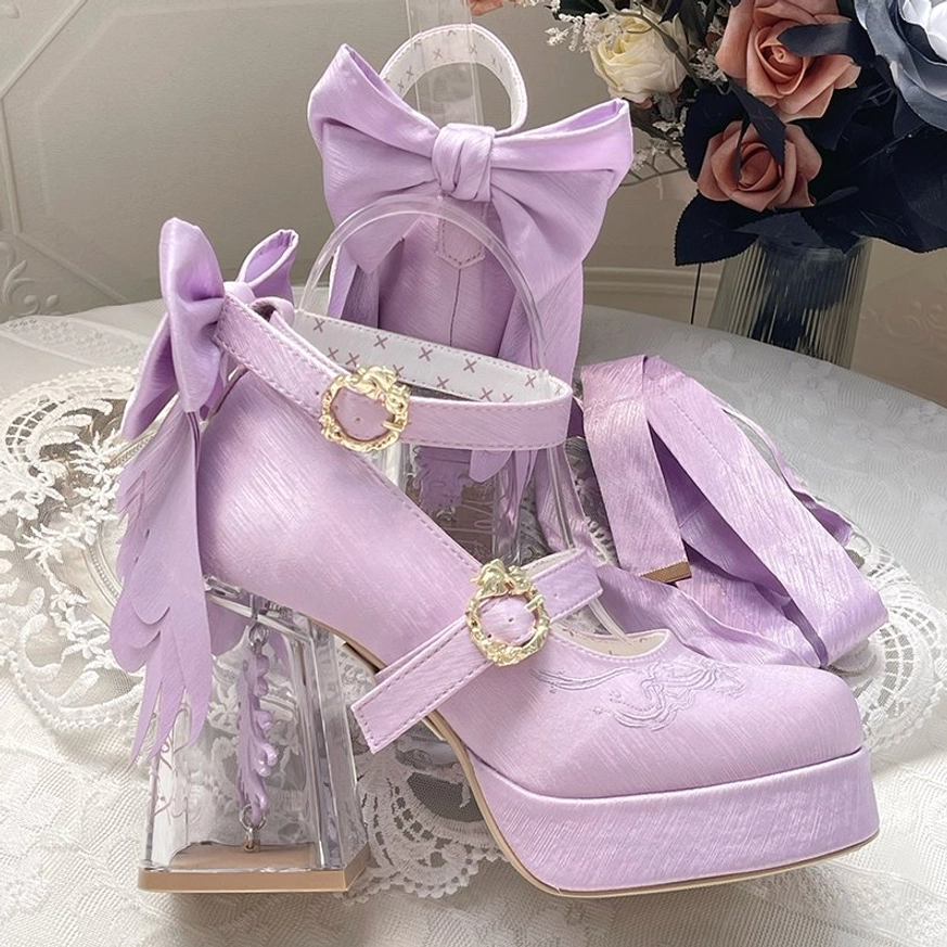 Mint light blue lolita platform heels fresh aesthetic sweet lolita coordinate inspiration