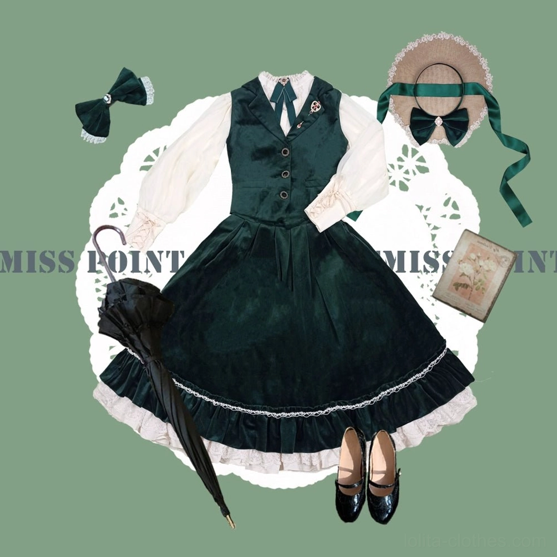 Mist blue ethereal lolita waistcoat japanese textile tradition inspired soft colorway