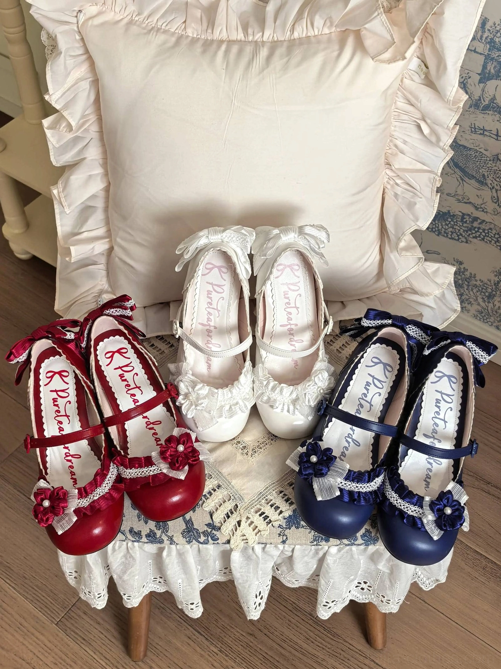 moonlit sakura sweet lolita mary jane heels eva anti slip rubber sole bottom view durable lightweight construction