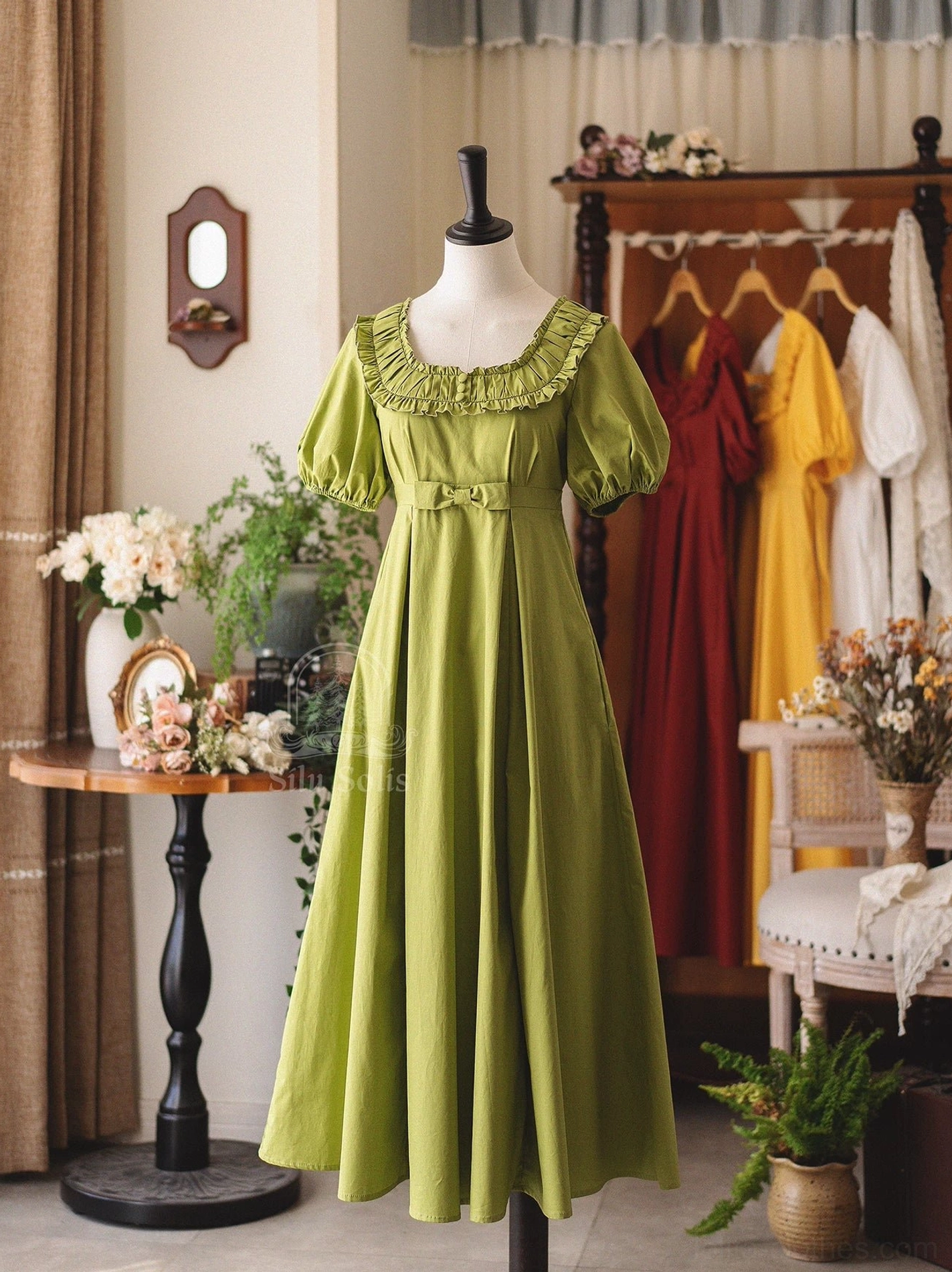 Lolita empire waist OP dress sizing chart metric centimeter measurements shoulder bust sleeve length dress length