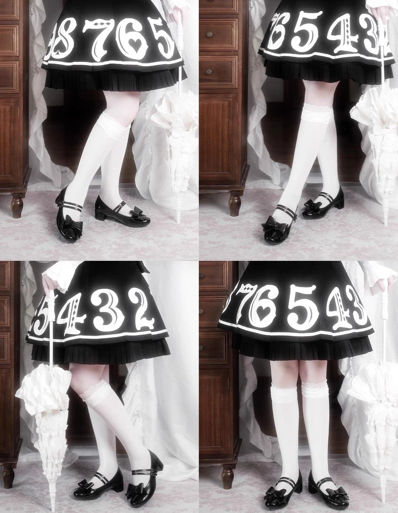 Multiple Lolita Mary Jane shoe color variations displayed together flat lay showing size range variety black brown wine red pink blue gray palette choices
