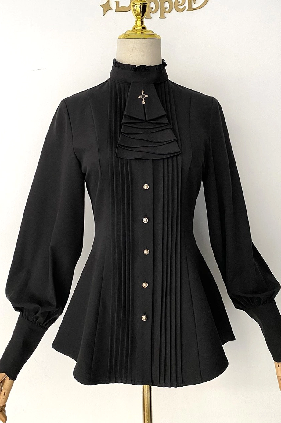 Mutton sleeve stand collar Lolita blouse care instructions washing drying storage fabric maintenance guide