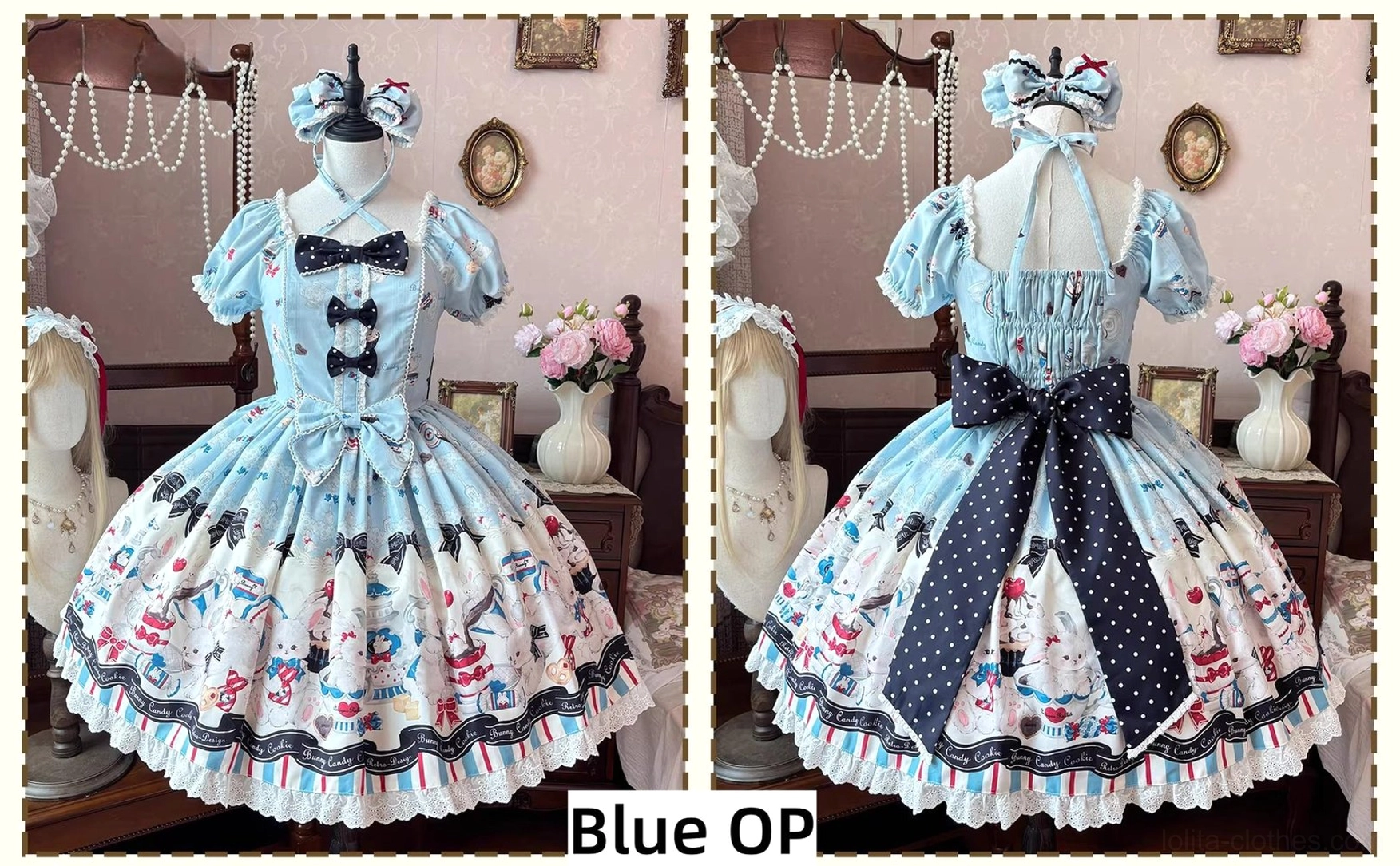 Myth Rabbit Tea Party sweet lolita dress size chart measurement guide S M L XL