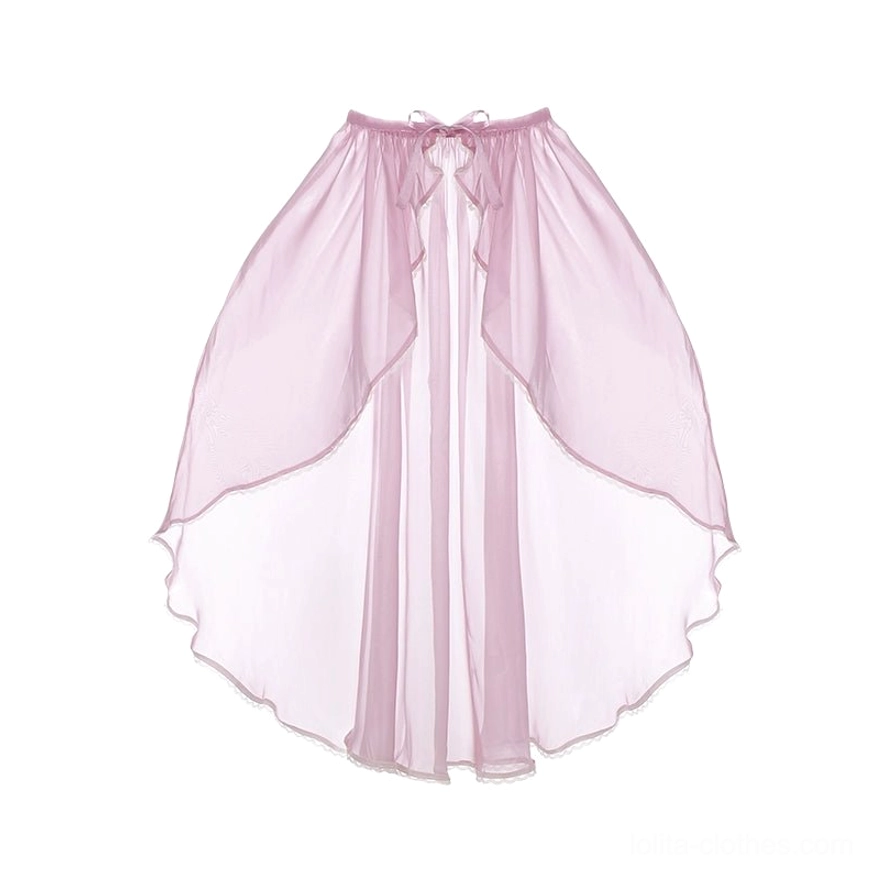 Detachable pink skirt overlay separate component styling flexibility color transformation alternative look coordinate option