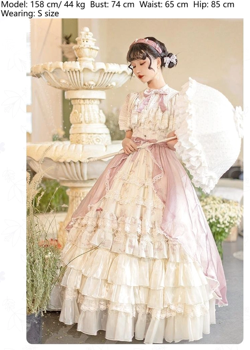 Model specifications chart classic lolita OP dress sizing fit recommendations height weight bust waist hip measurements size S M L