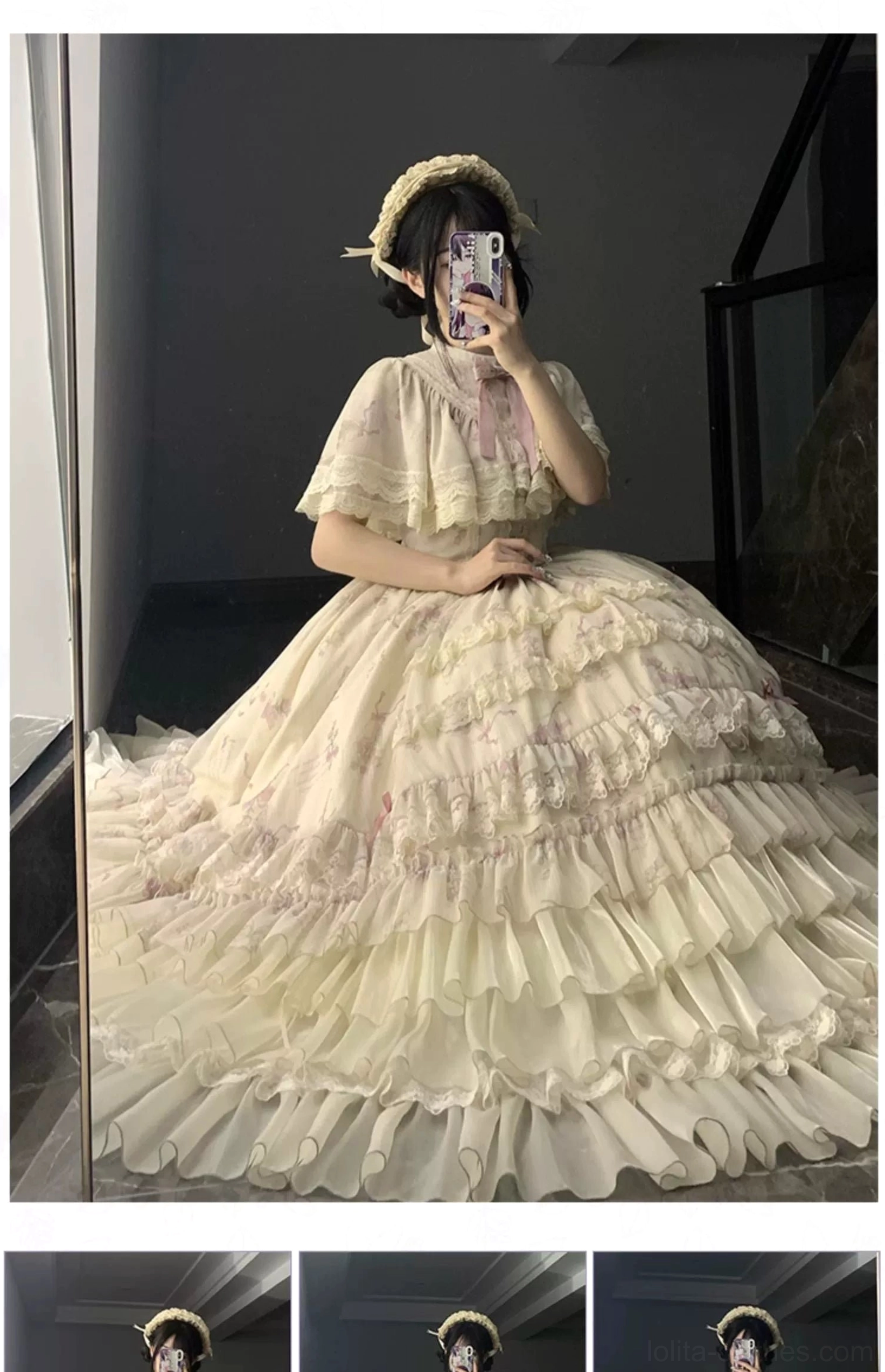 Classic lolita OP dress storage hanging dry shade air dry tips color preservation fabric care long-term maintenance