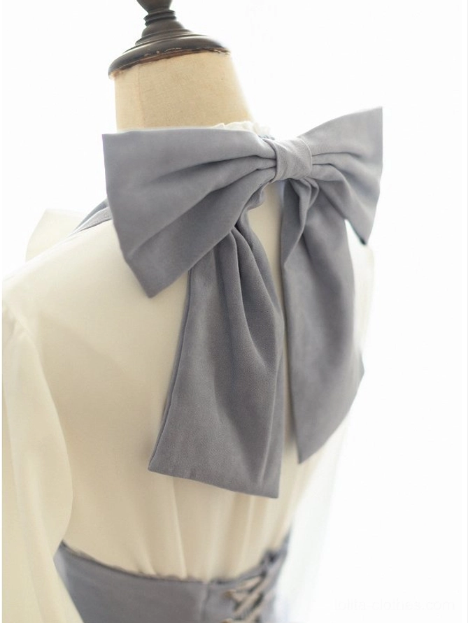 Navy blue pinstripe vintage halter JSK dress hem ruffled lace detail volume and movement, classic lolita silhouette skirt portion close-up