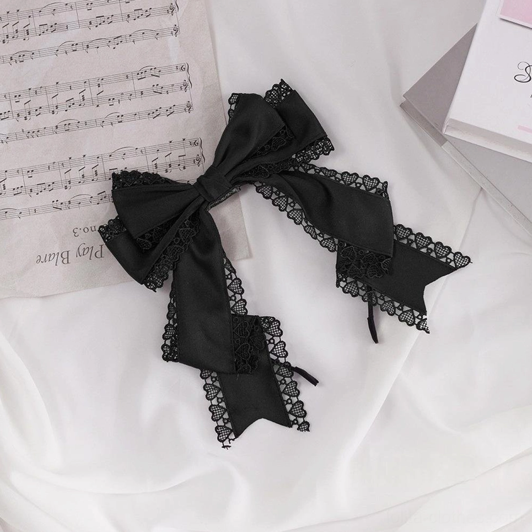 Navy clip sweet lolita oversized bow headdress color variant product display