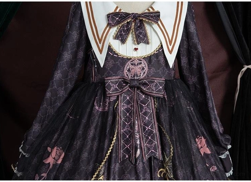 Navy sailor collar classic lolita op dress coordinate foundation piece, works in isolation or as part of larger wardrobe philosophy, competitive landscape distinction