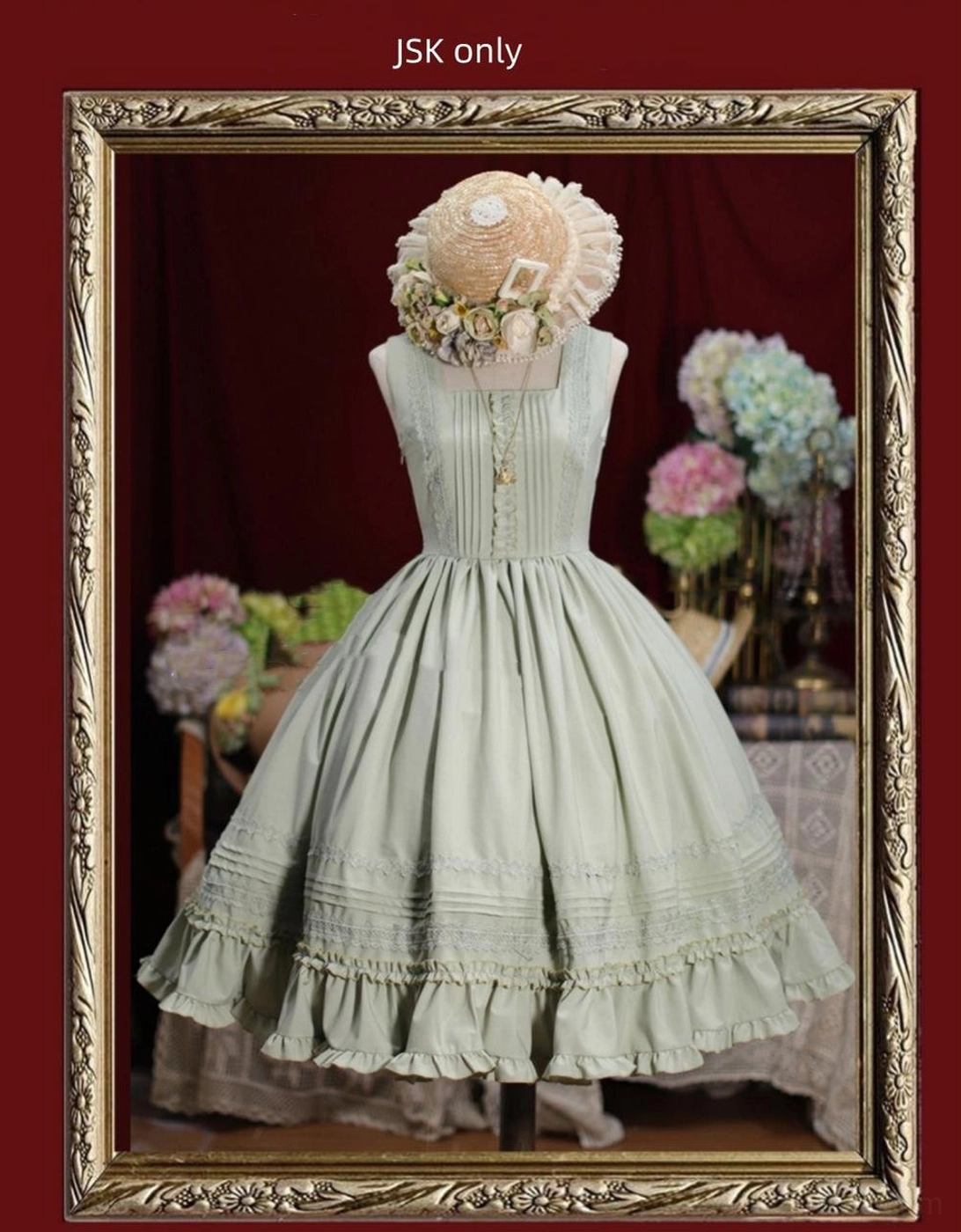 Classic Lolita dress apron with decorative ruffles and shoulder strap versatile multi-wear configuration