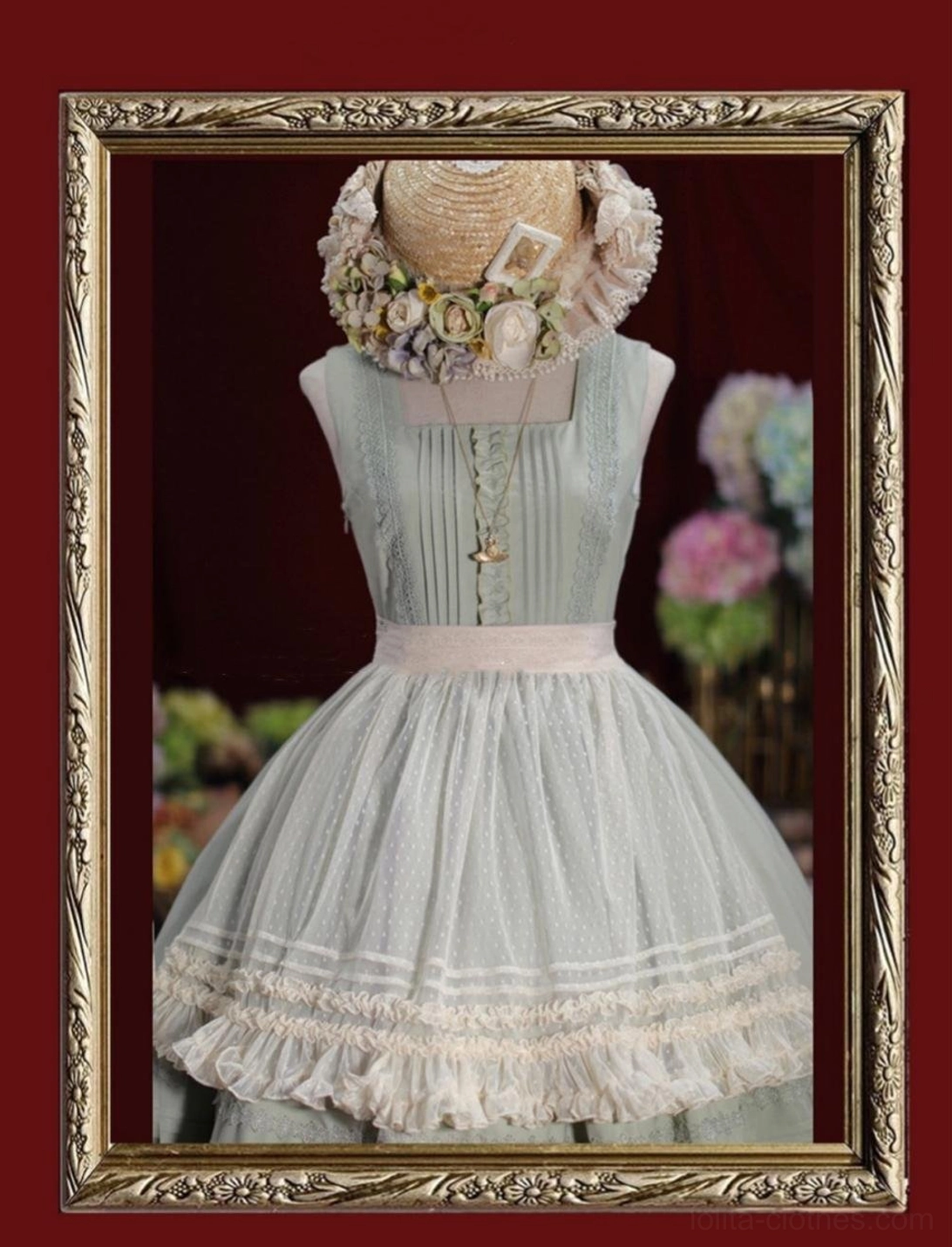 Classic Lolita jumper skirt dress size chart showing available sizes and measurement specifications