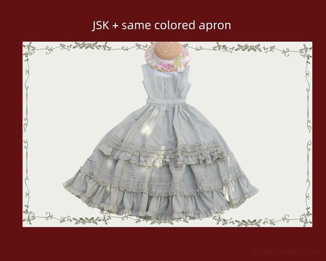 Nocturne Reminiscence JSK dress with included thick waist belt showing bonus accessory and styling options