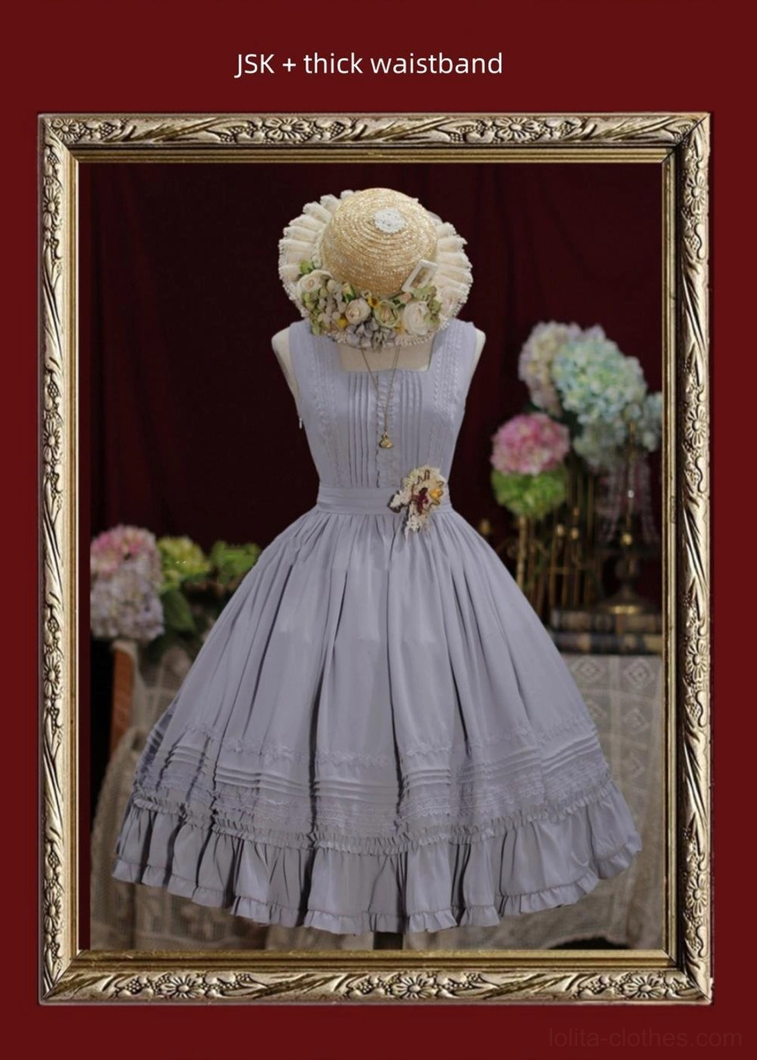 Lolita JSK dress showing interior upper body lining and unlined hem construction for authentic aesthetic