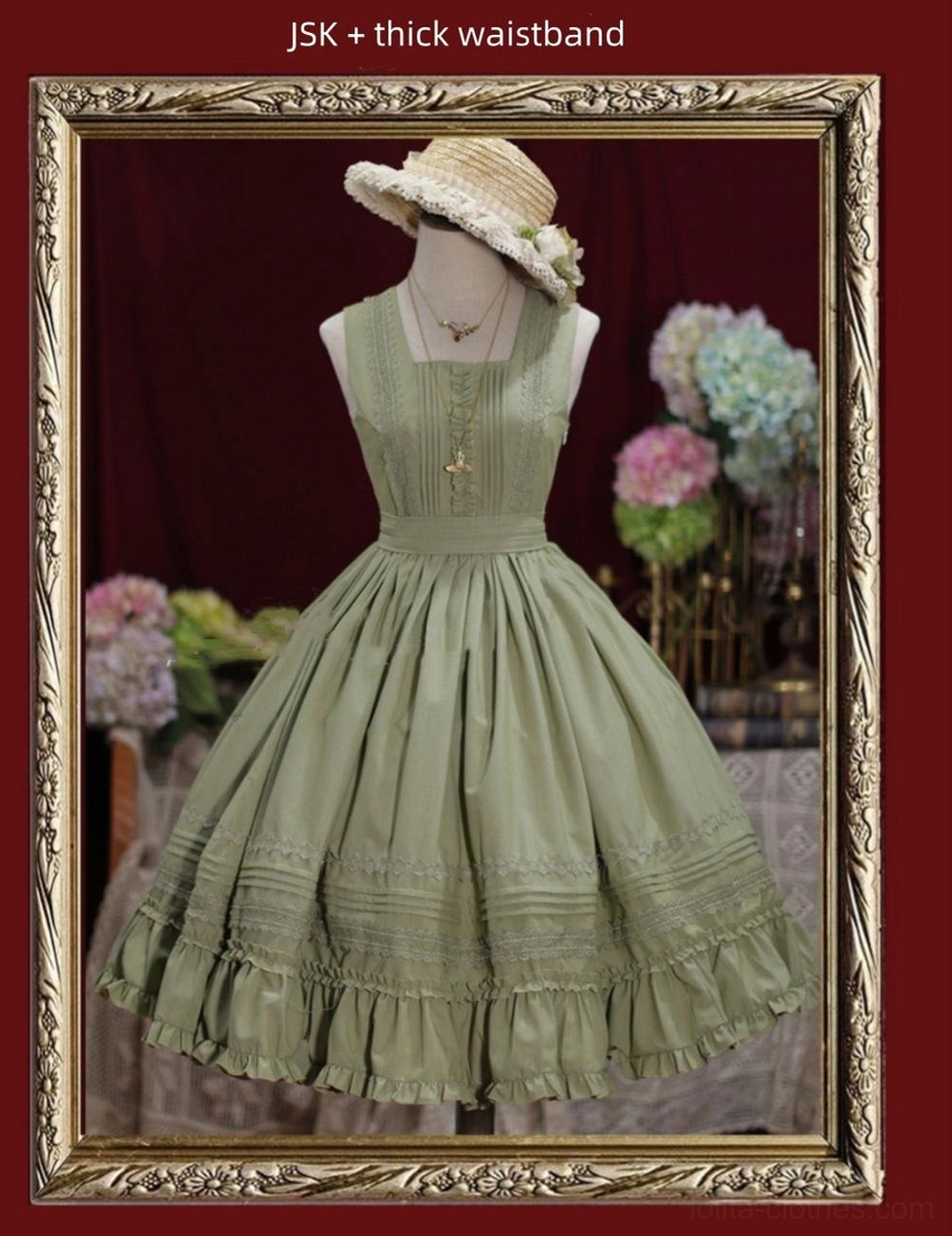 Lolita JSK dress layering guide showing seasonal adaptation with blouses and cardigans for year-round wear