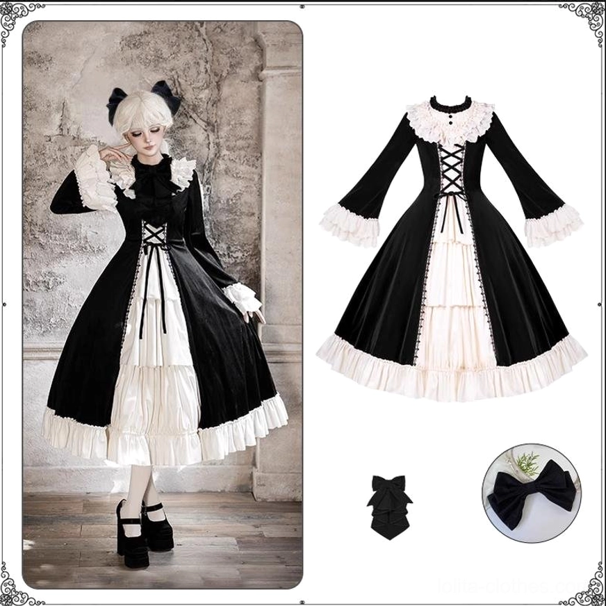 Nutcracker lolita OP dress with styling accessories complete coordinate vintage aesthetic pairing