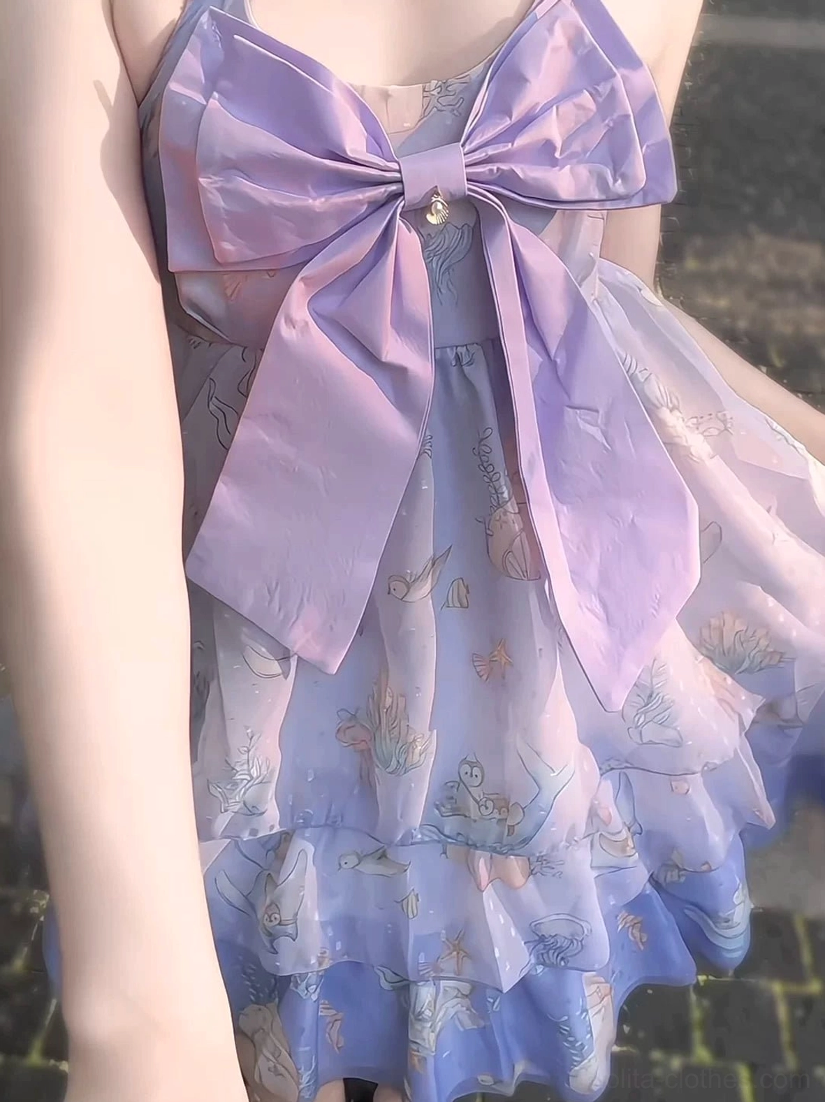 Ocean sweetheart sweet lolita jsk dress size chart measurements elastic bust waist fit guide
