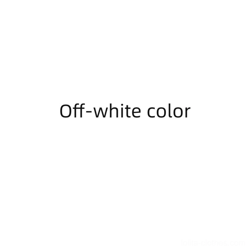 Color annotation label displaying off-white color description on plain white background for product color reference