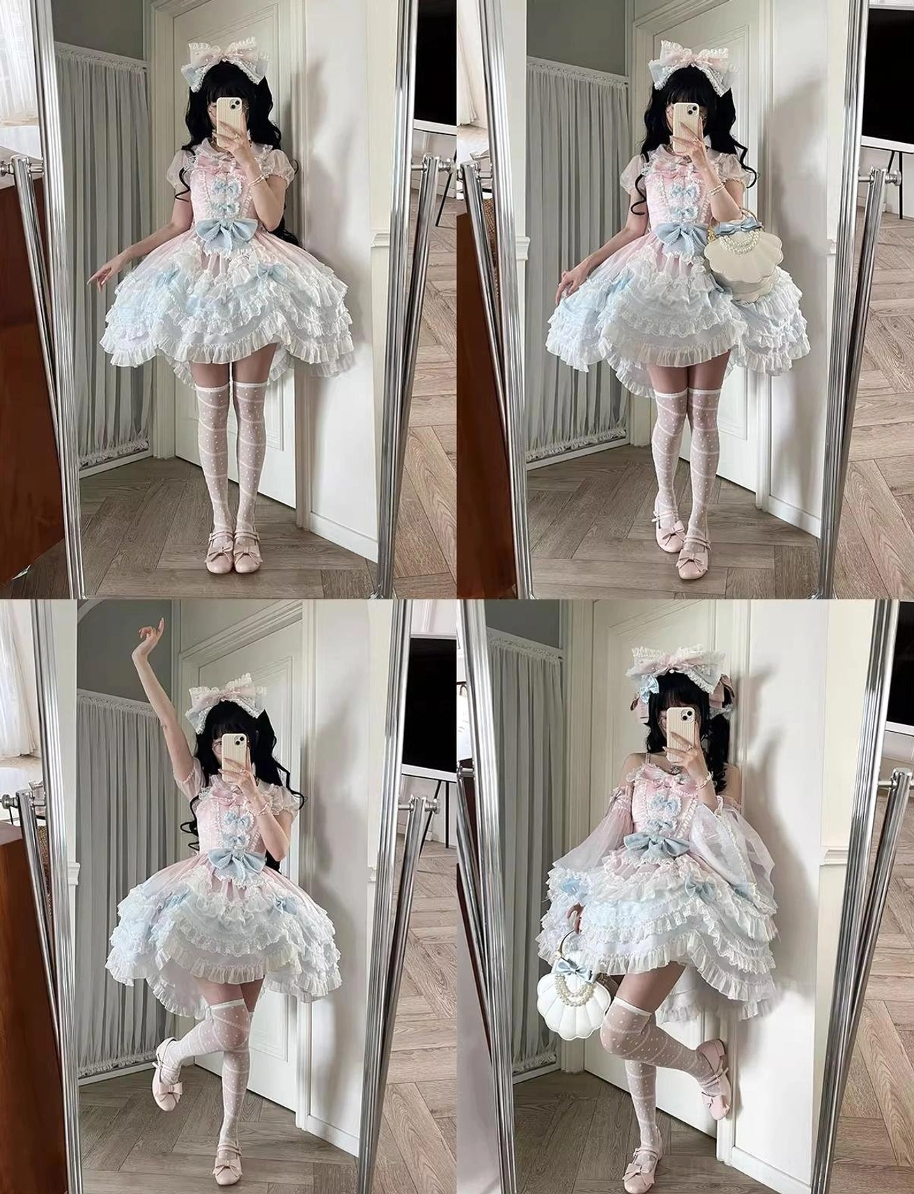 Off-white cream Lolita Mary Jane shoes glossy patent leather finish classic Mary Jane ankle strap design elegant neutral color option