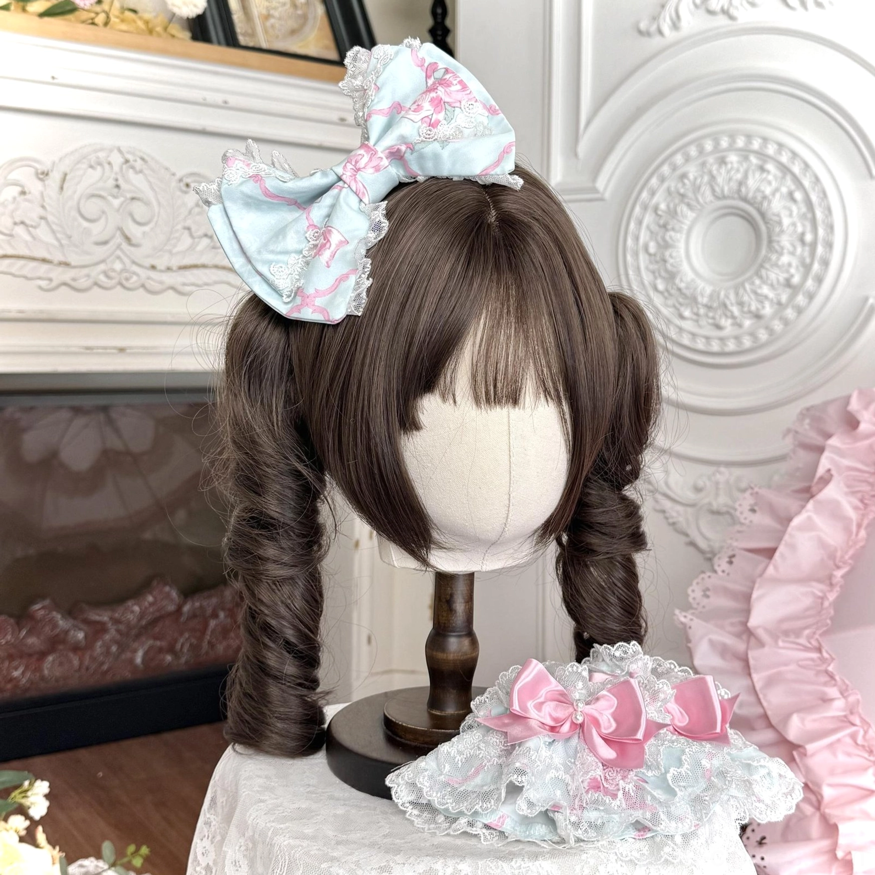 Close-up fabric texture of old school lolita jsk dress showing cotton-like performance fiber blended with high-density faux silk polyester, displaying soft drape and luxurious finish
