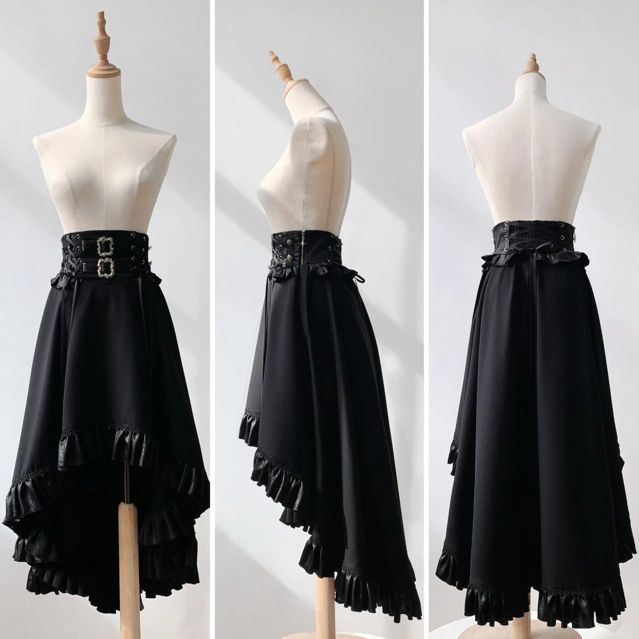 Ouji Lolita complete four-piece collection blouse pants skirt cape full ensemble display
